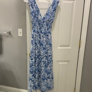 Abercrombie & Fitch Blue Floral Maxi Dress